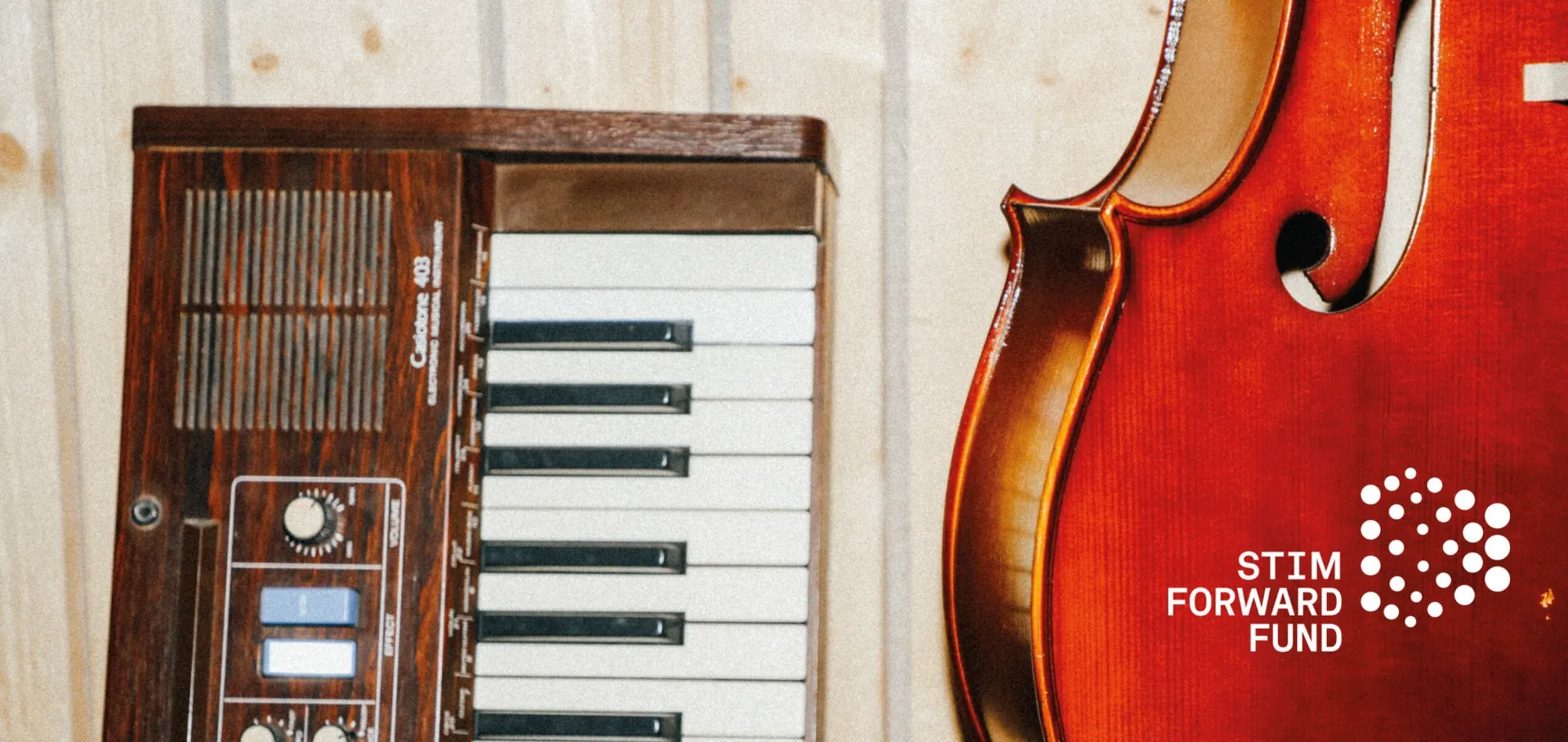 Del av klaviatur och stråkinstrument