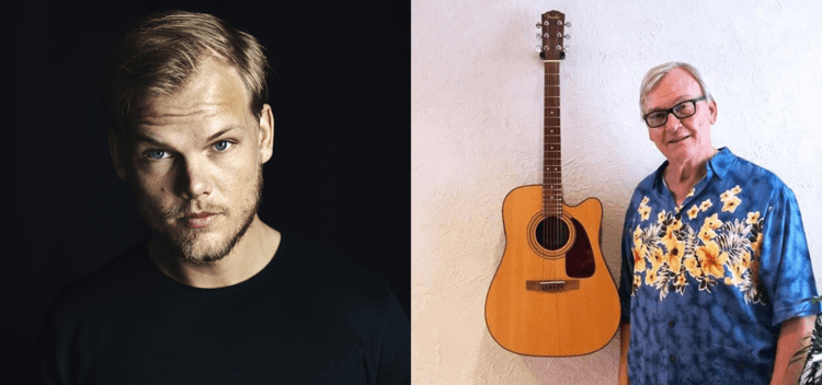 Avicii /Klas Bergling med Tims första gitarr