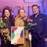 Sofia Draganis och Josefin Lundmark, ICA tillsammans med Peter Lindström, Stim. Foto Stim